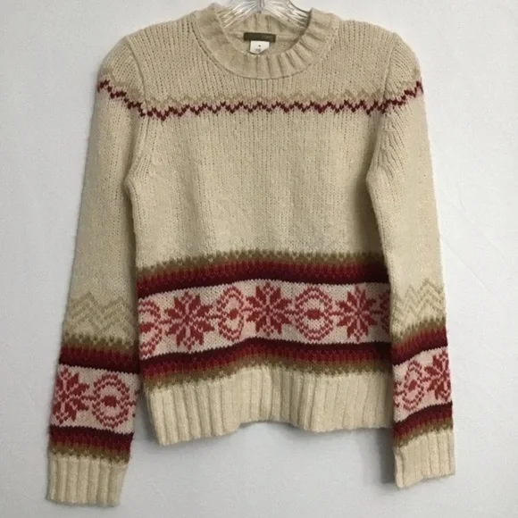 NWT J. Crew Wool Blend Sweater Medium Ivory - Picture 5 of 8